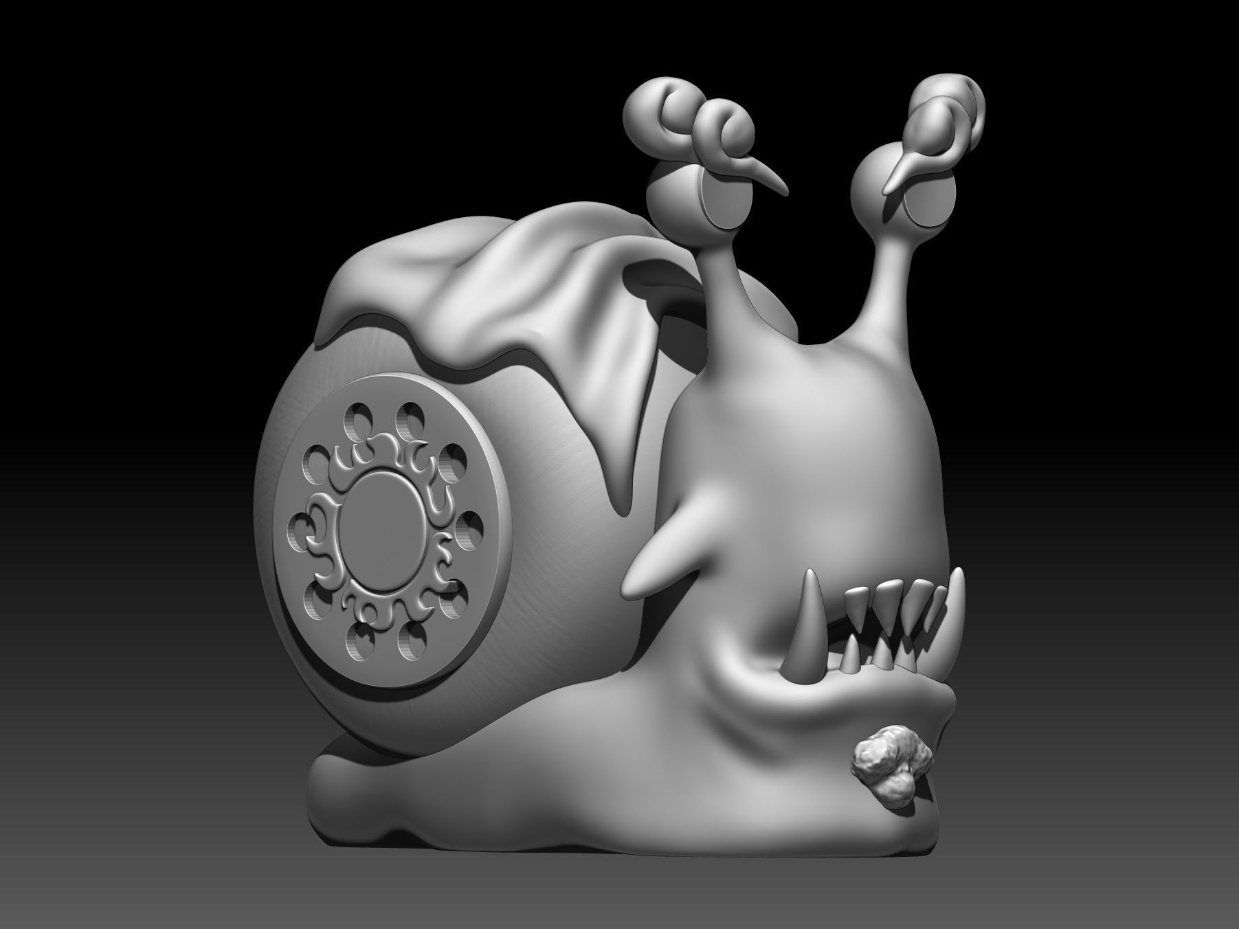 Denden mushi jimbe 3D print model_5