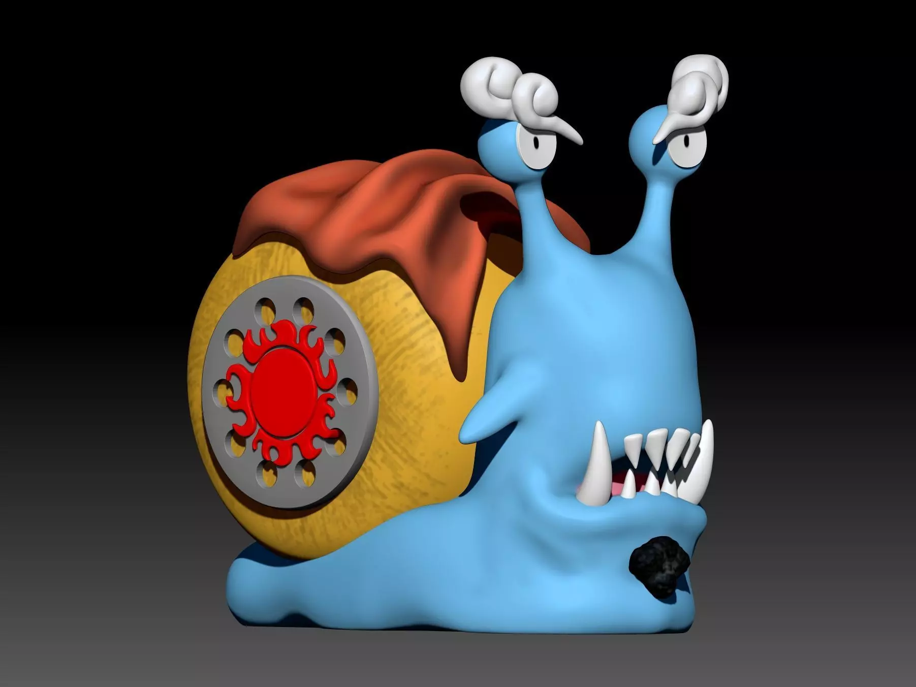 Denden mushi jimbe 3D print model_0