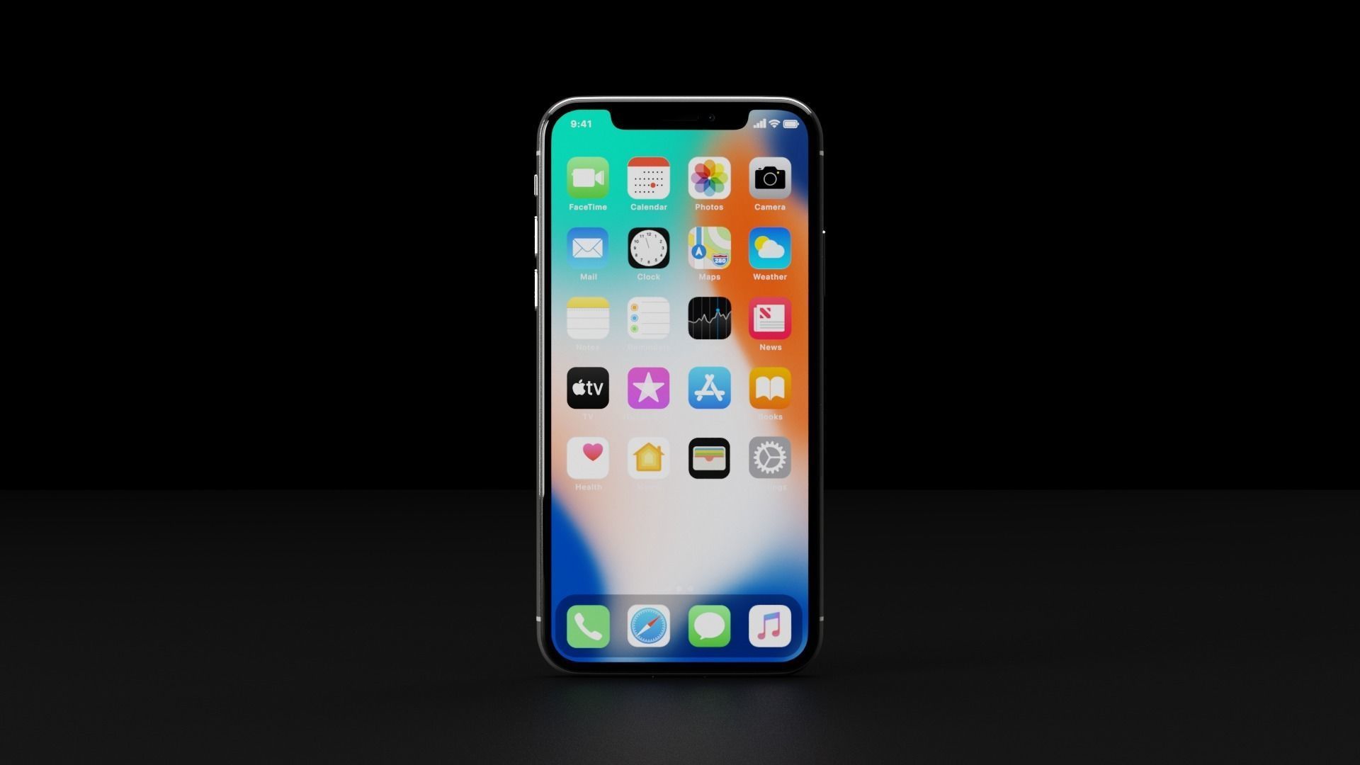 Apple iPhone X In Official Dimensions and Colors Free low-poly 3D model_1