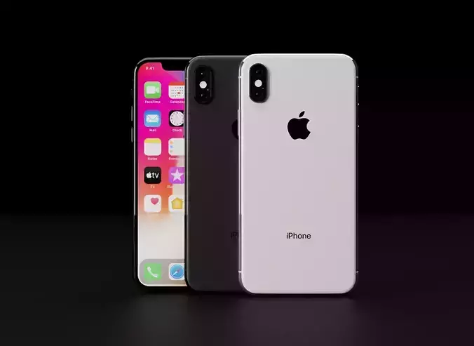 Apple iPhone X In Official Dimensions and Colors Free low-poly 3D model