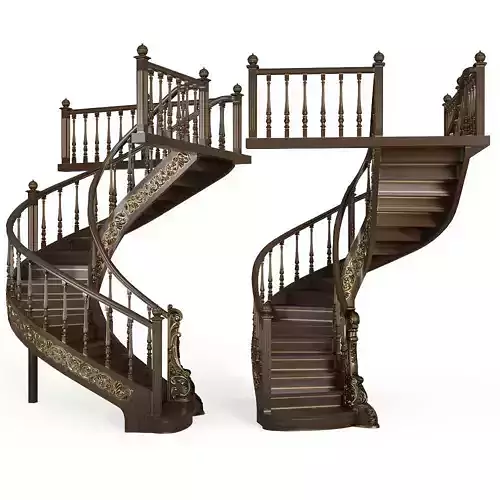 Classic stairs 3D model