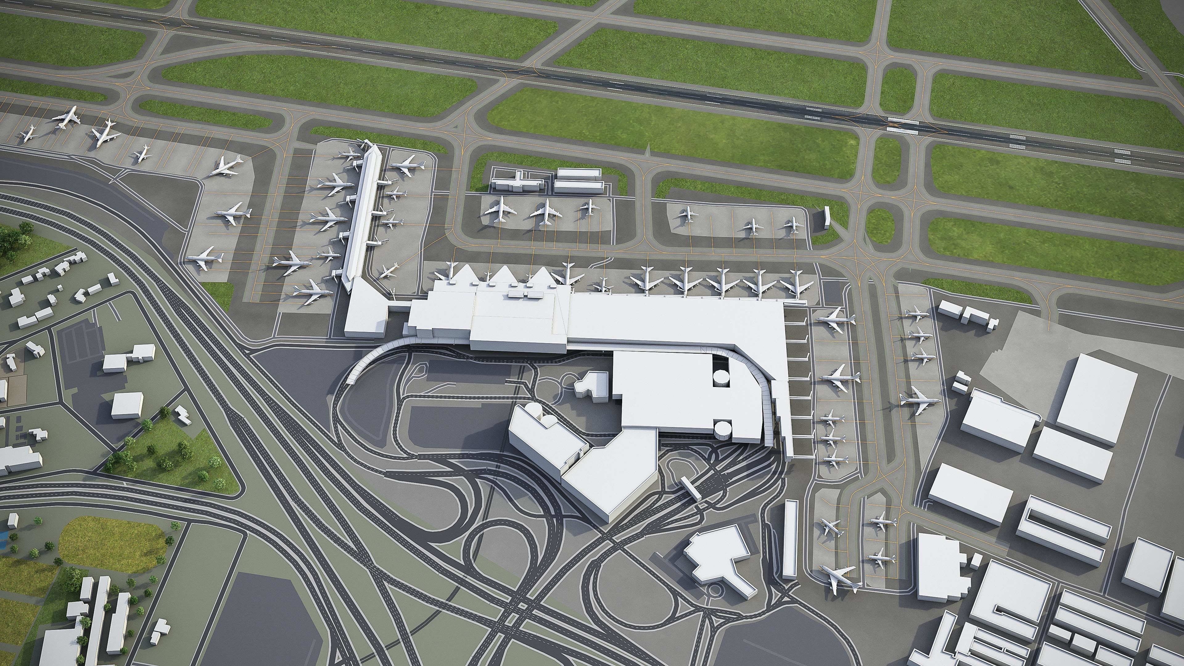 Johannesburg  OR Tambo Airport - JNB Low-poly 3D model_5