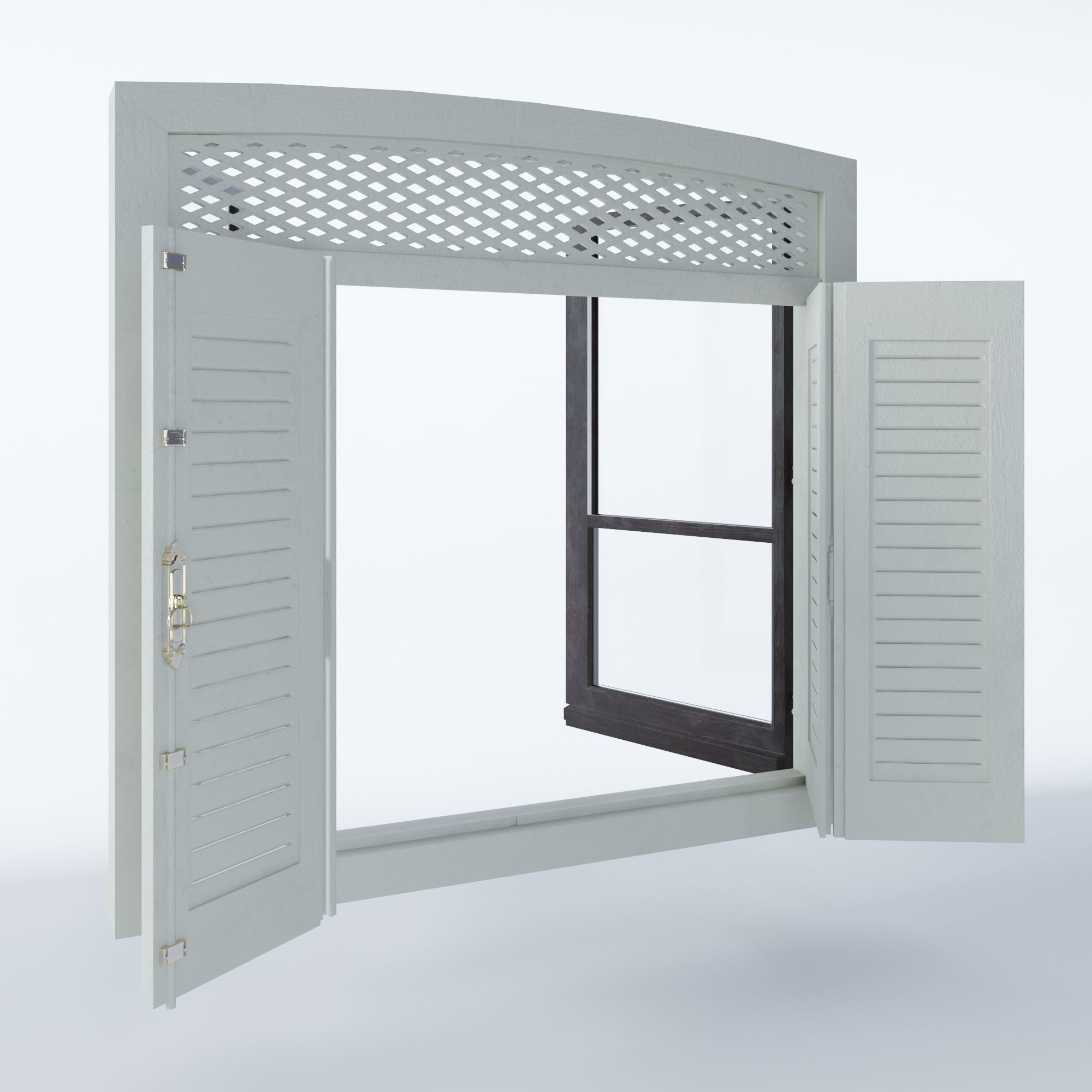 Classic Window 3D model_1