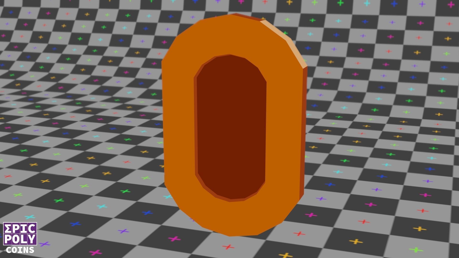 Epic Poly - Mariolike Coin with LOD Low-poly 3D model_8