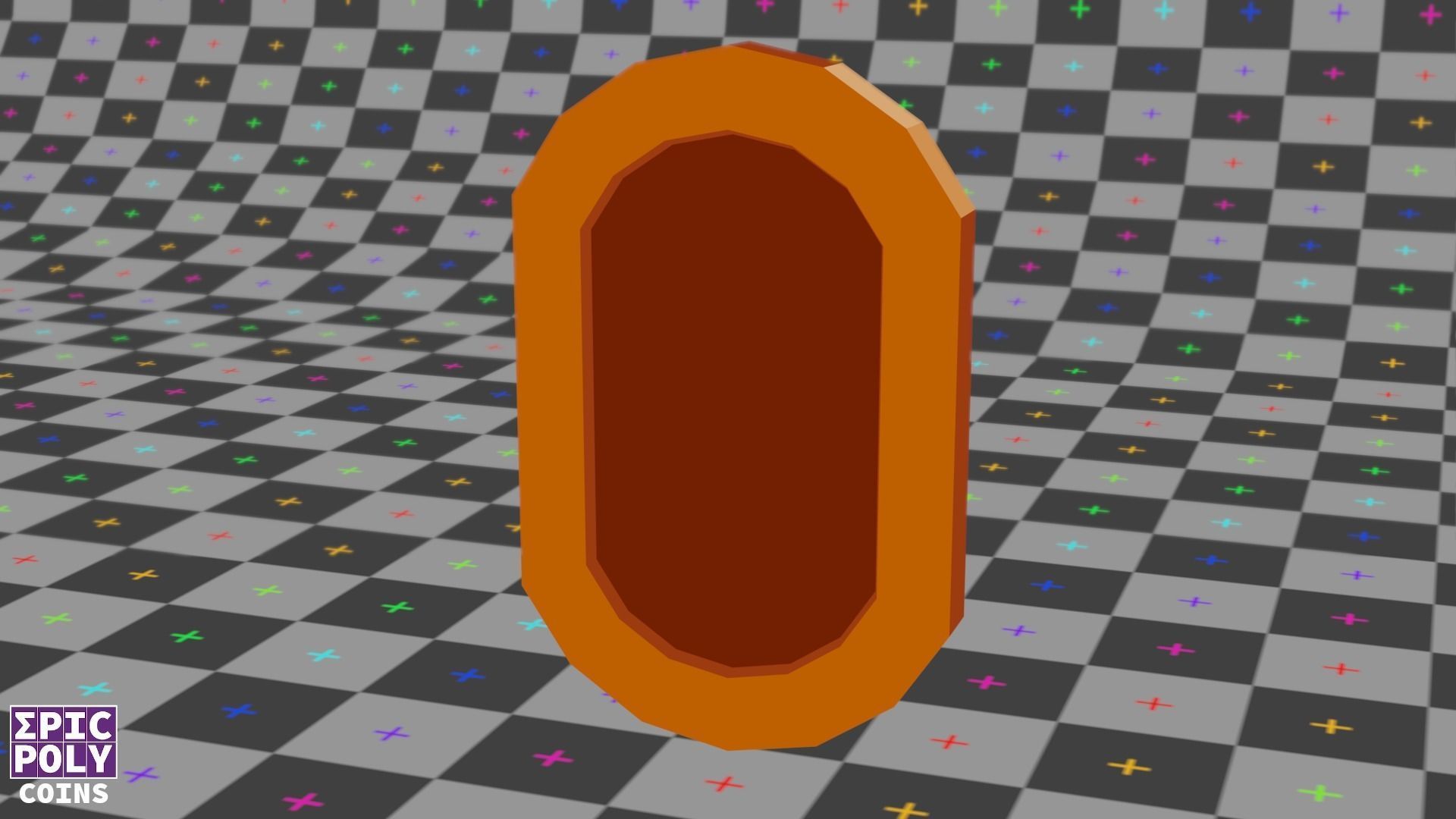 Epic Poly - Mariolike Coin with LOD Low-poly 3D model_12