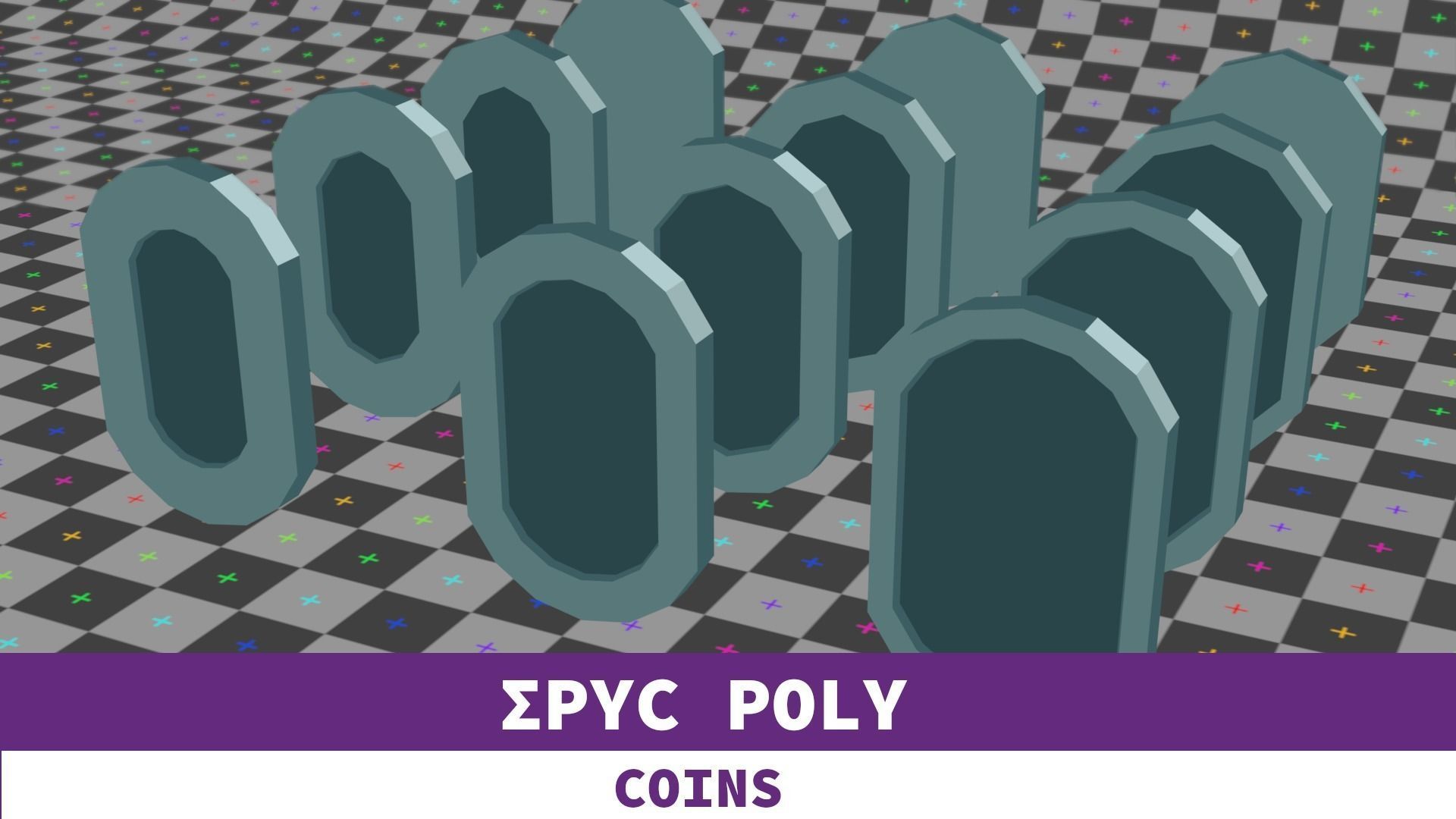 Epic Poly - Mariolike Coin with LOD Low-poly 3D model_2