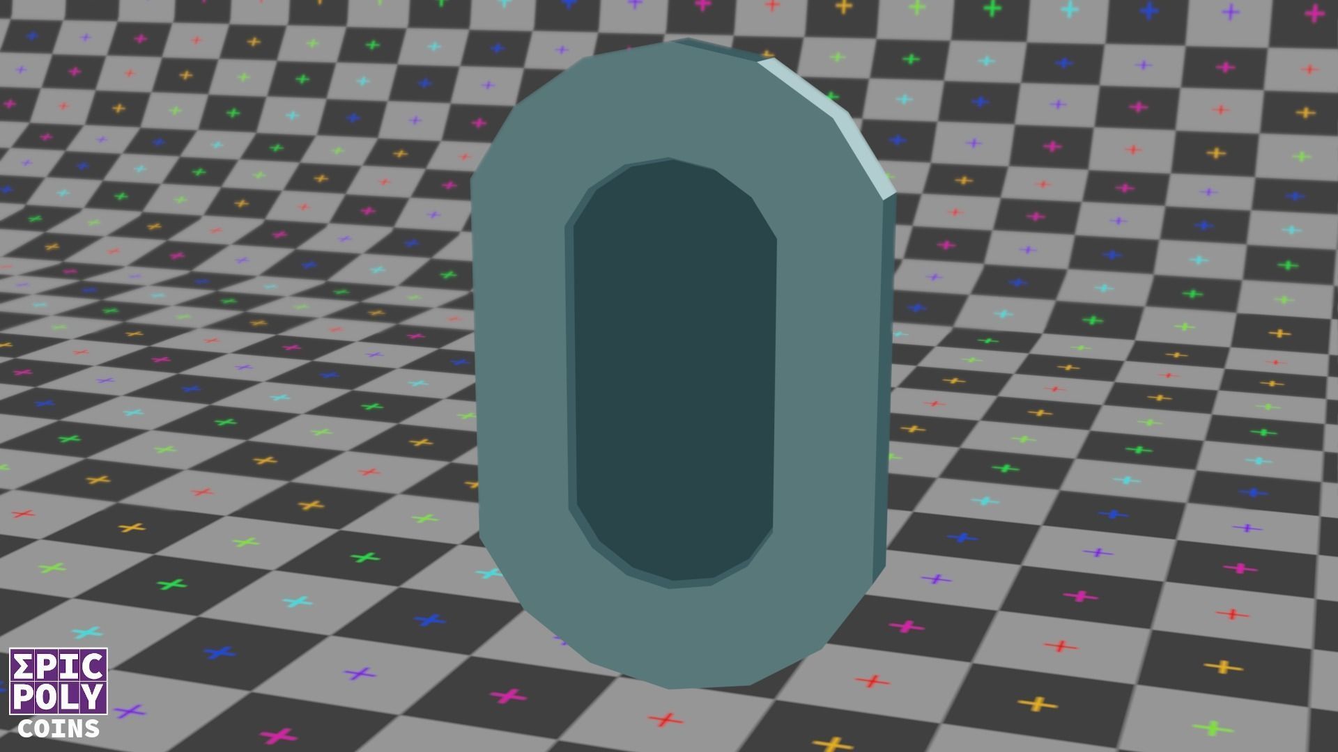 Epic Poly - Mariolike Coin with LOD Low-poly 3D model_7