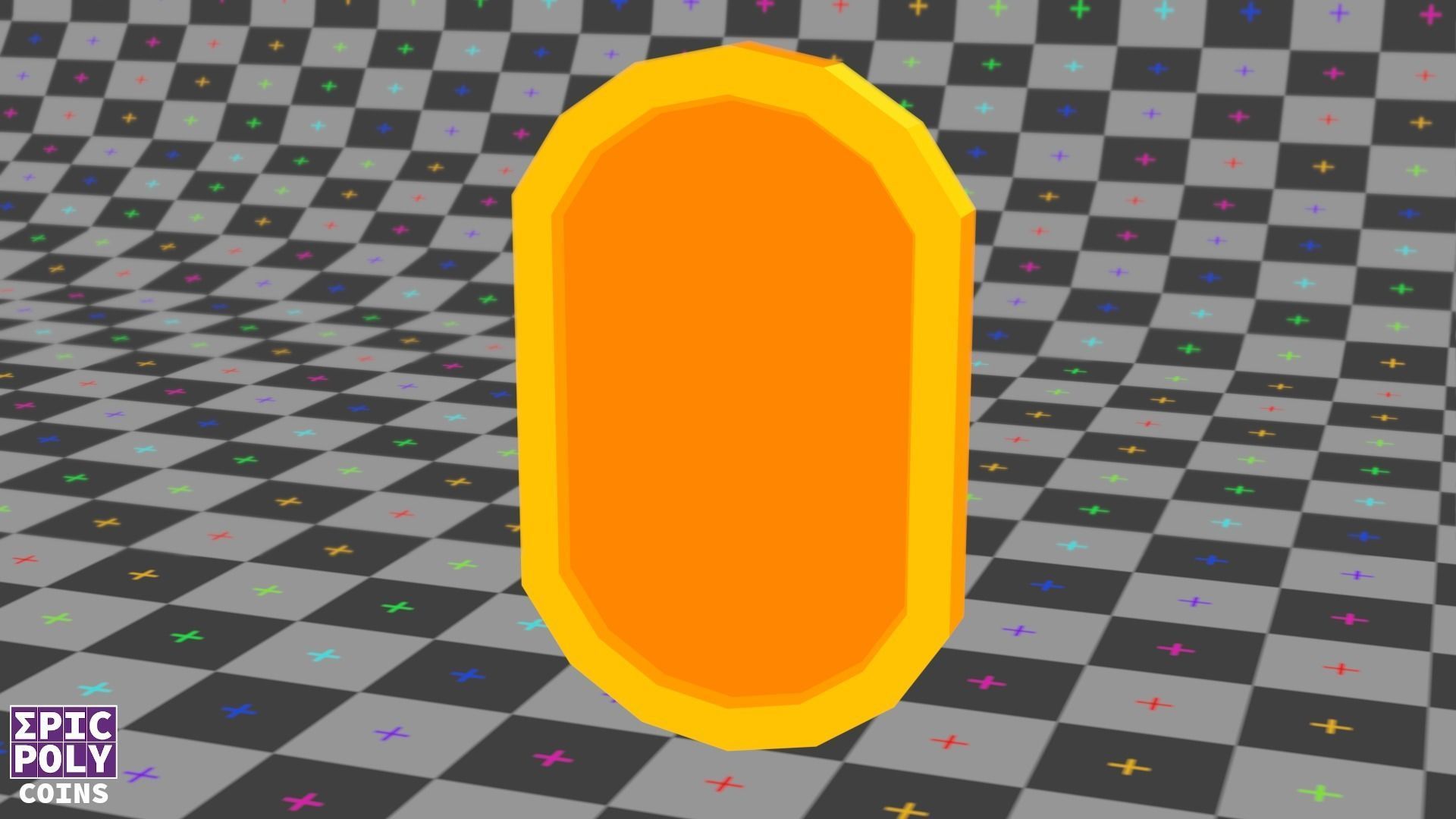 Epic Poly - Mariolike Coin with LOD Low-poly 3D model_17