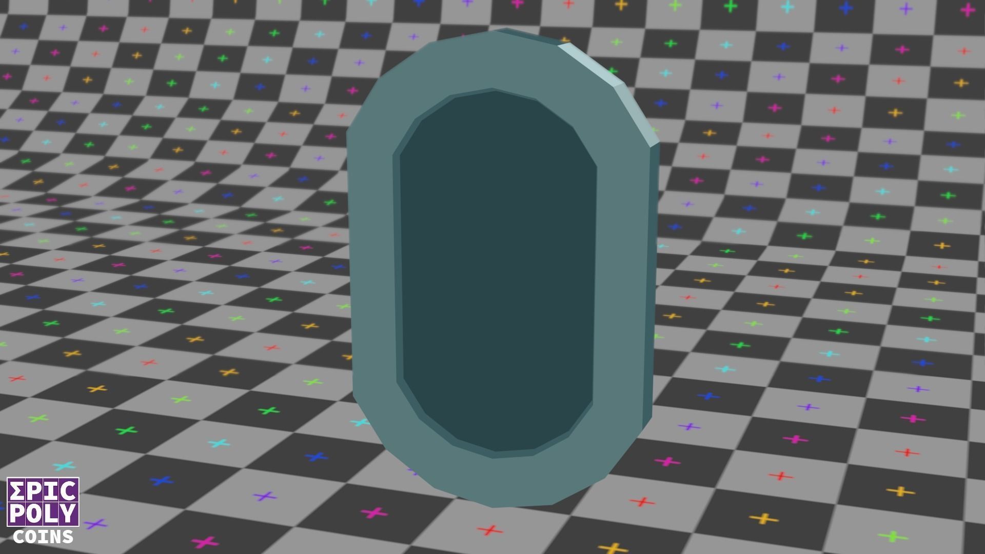 Epic Poly - Mariolike Coin with LOD Low-poly 3D model_11