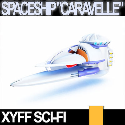 Xyff Sci-Fi Spaceship Caravelle T25X12 3D model_1