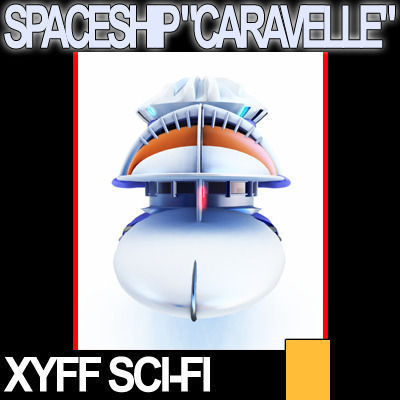 Xyff Sci-Fi Spaceship Caravelle T25X12 3D model_2