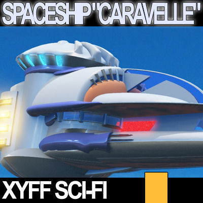 Xyff Sci-Fi Spaceship Caravelle T25X12 3D model_7