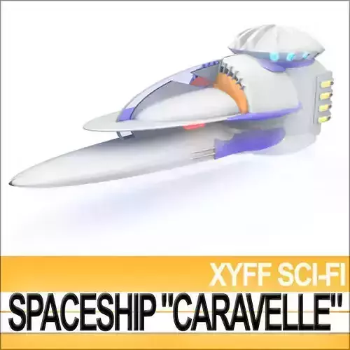Xyff Sci-Fi Spaceship  Caravelle T25X12 3D model