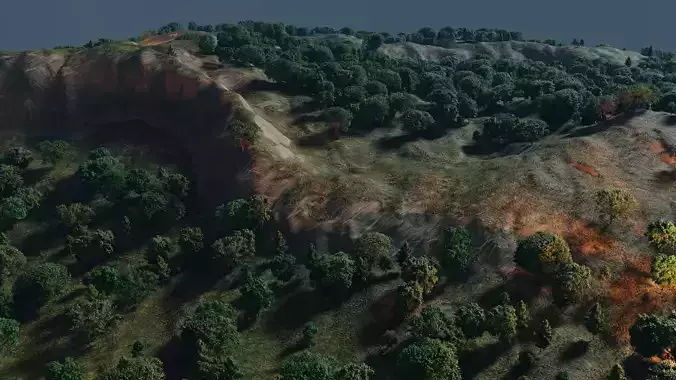 Low poly tree pack for large scenarios Low-poly 3D model