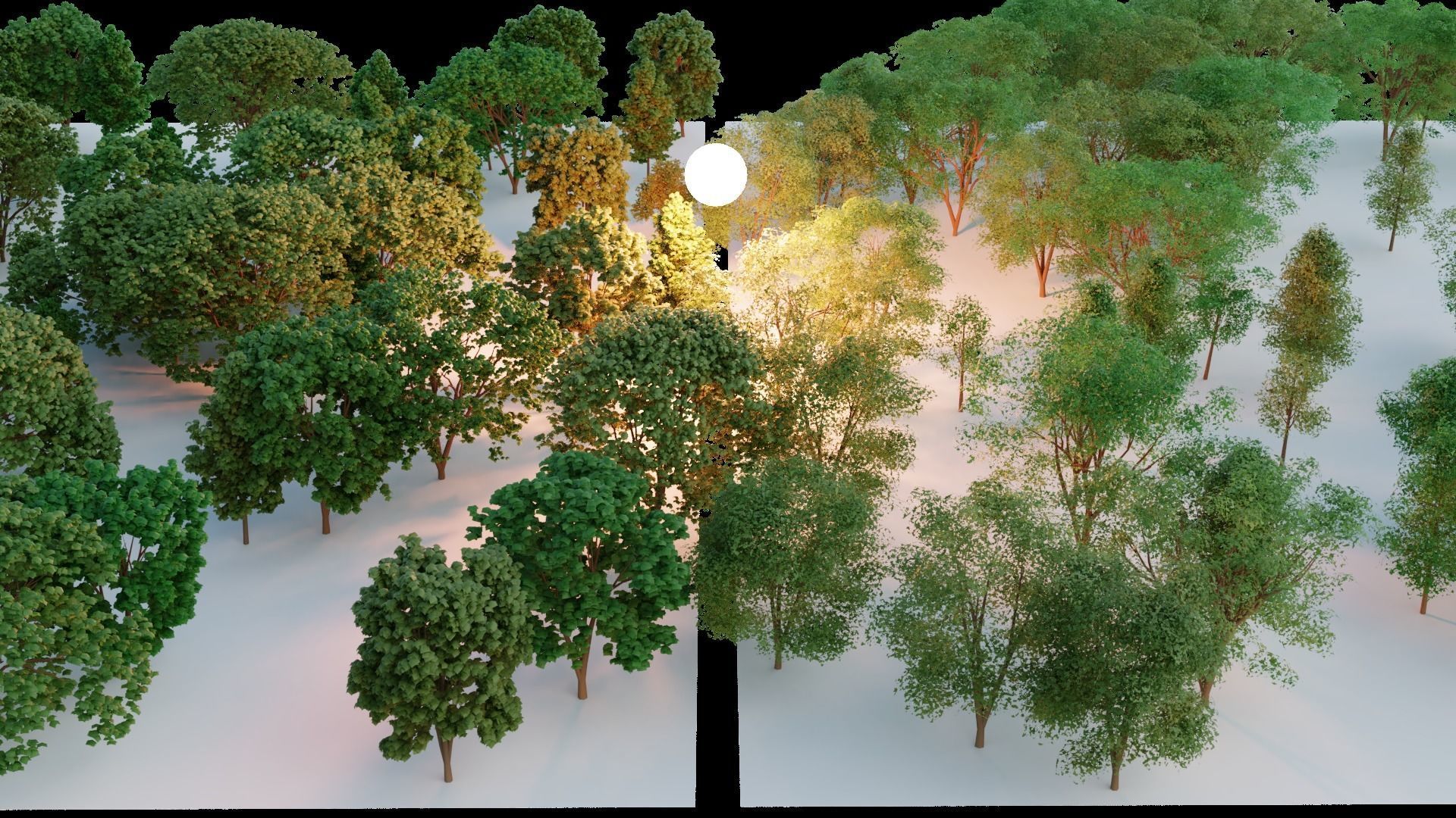 Low poly tree pack for large scenarios Low-poly 3D model_6