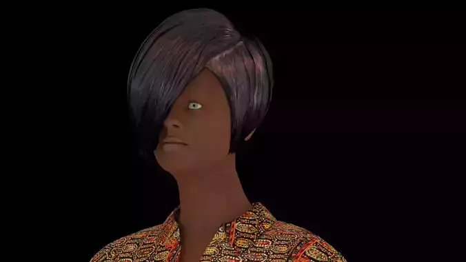 Model 3 african woman 3D model