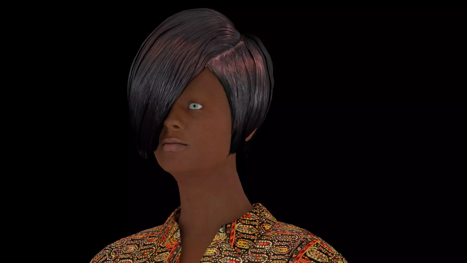 Model 3 african woman 3D model