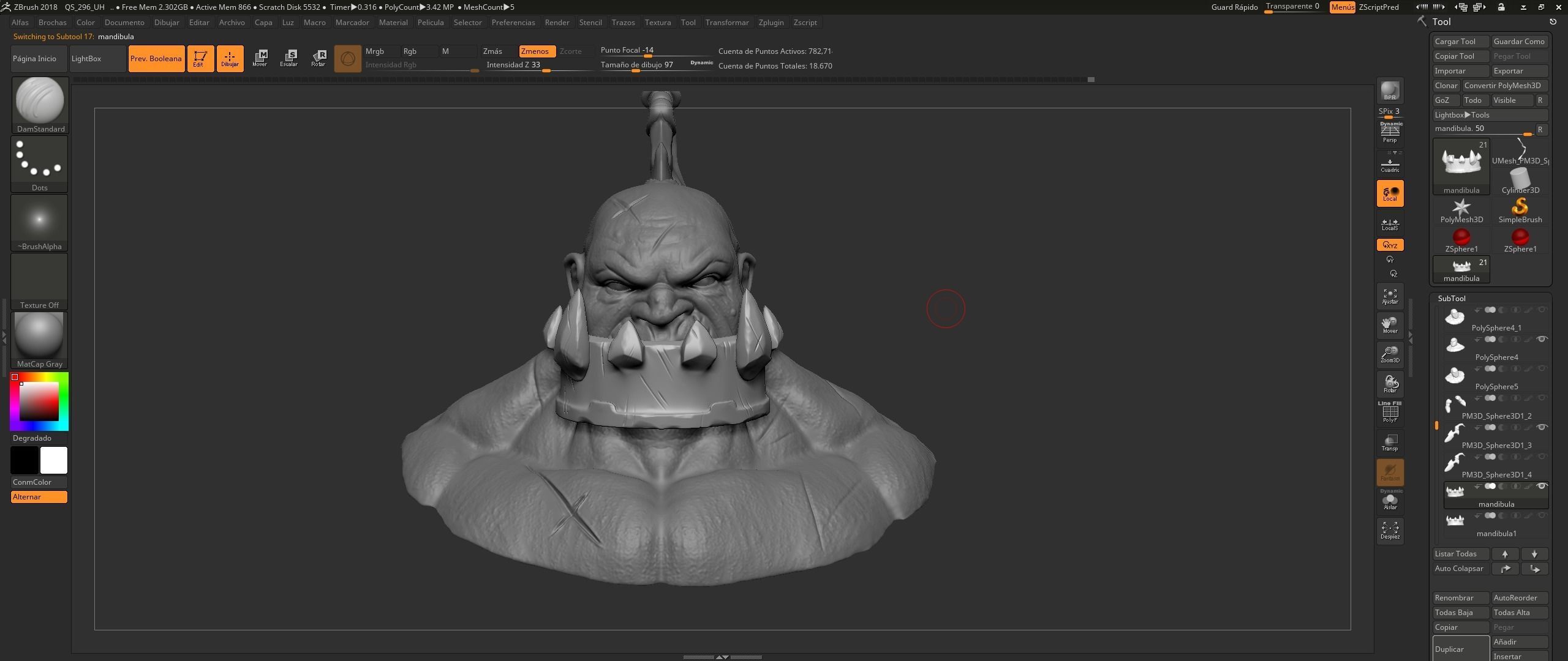 Sion The Undead Juggernaut Bust 3D print model_6