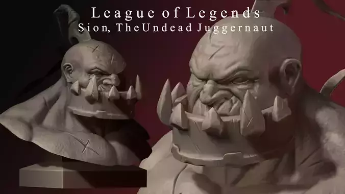 Sion The Undead Juggernaut Bust