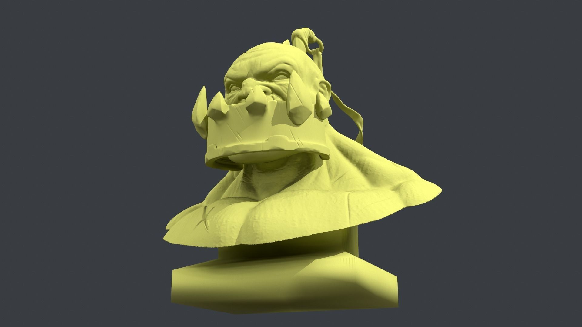 Sion The Undead Juggernaut Bust 3D print model_3