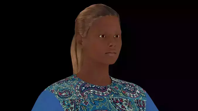 Model 1 african man in jeans and t-shirt 3D model