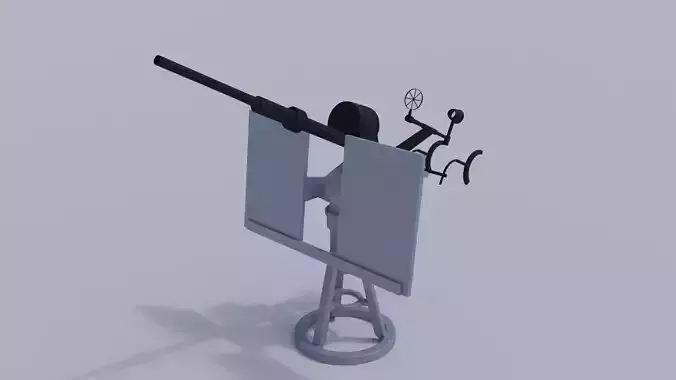 20mm Anti-Aircraft Gun  3D model