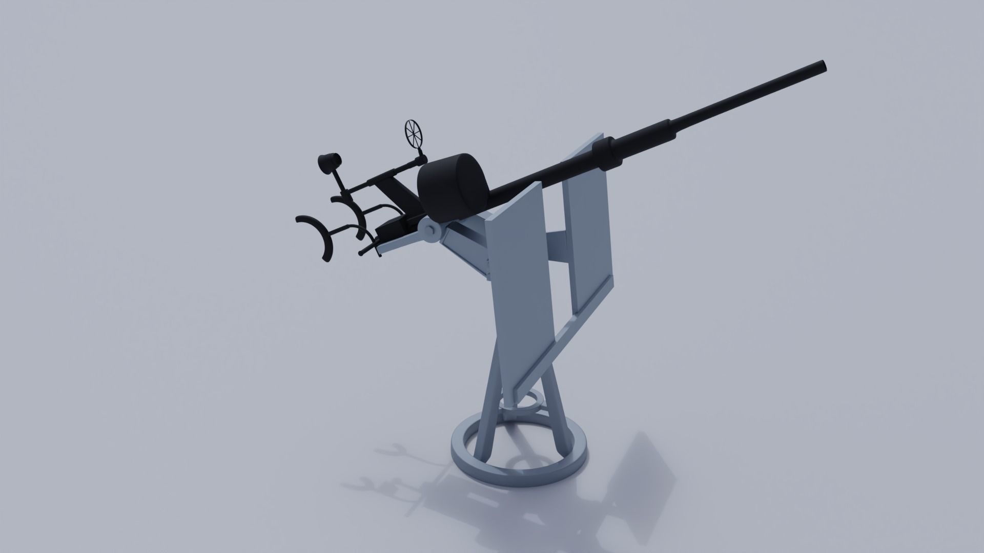 20mm Anti-Aircraft Gun 3D model rigged | CGTrader