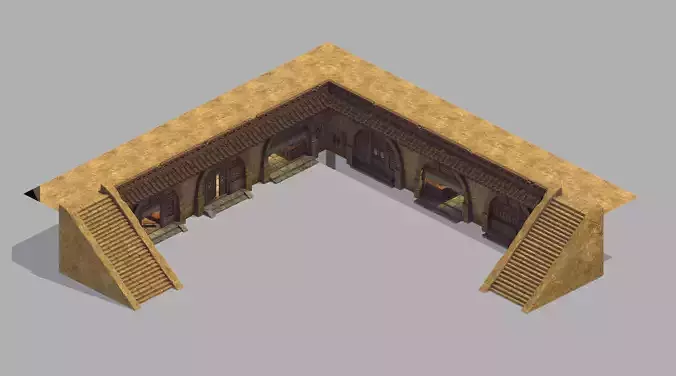 Game Mountain Building - Cave Dwelling - Stairs