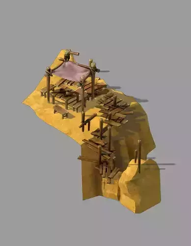 Game Mountain Building - Bamboo Frame 1