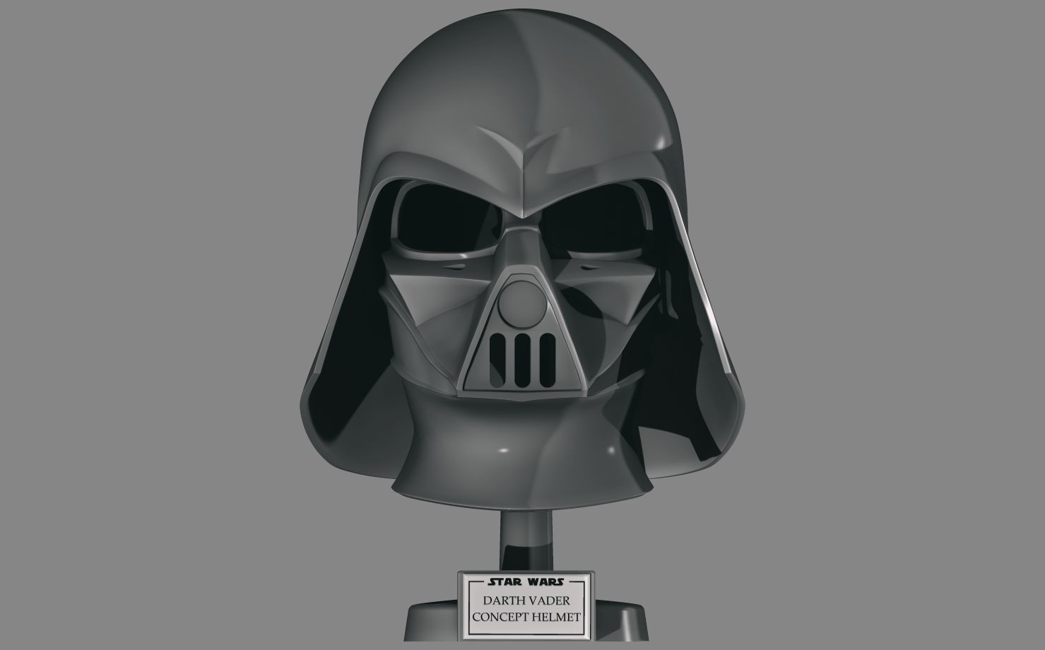 Helmet Life size Darth Vader Concept Ralph Mcquarrie 3D model 3D printable | CGTrader