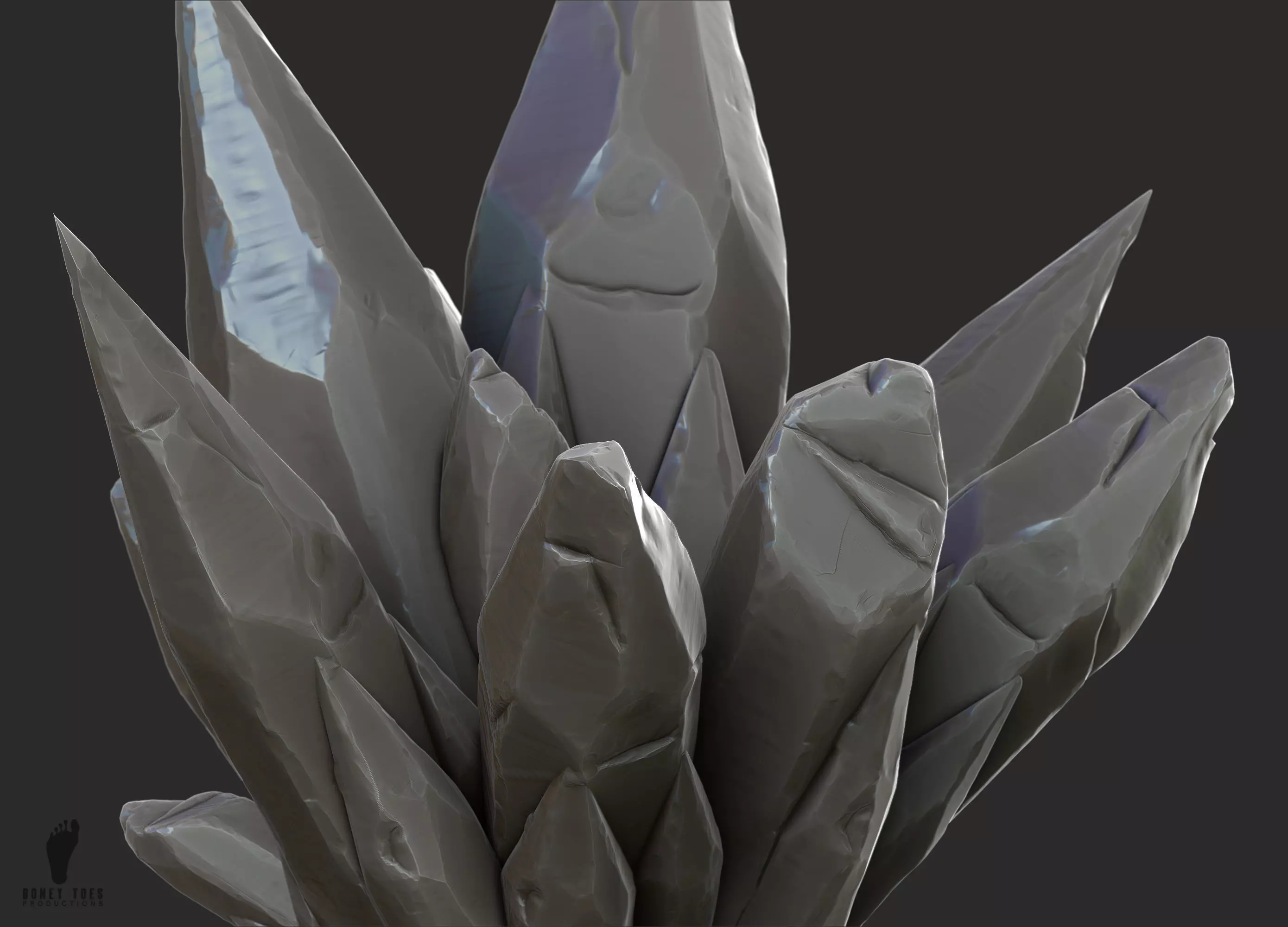 3D Crystal Stones 3D model