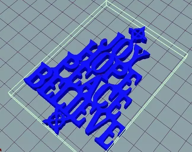 christmas ornament joy tree 3D print model_0