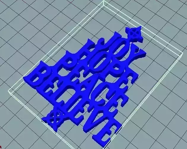 christmas ornament joy tree 3D print model