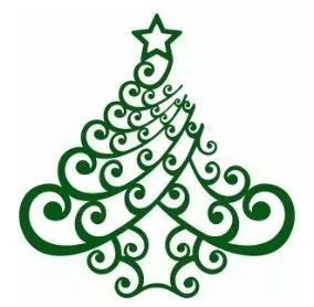 christmas tree ornament 3D print model_0