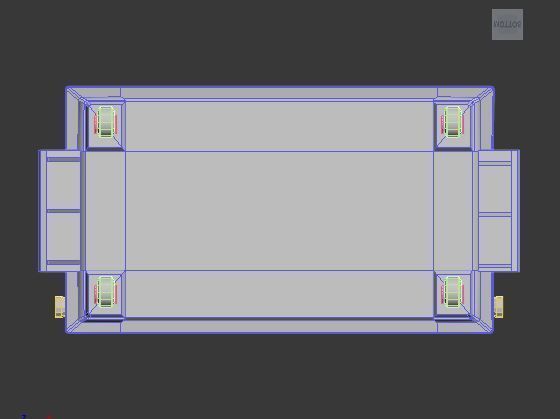 Dumpster trash can on wheels Low-poly 3D model_8