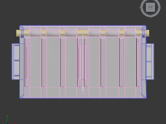 Dumpster trash can on wheels Low-poly 3D model_7