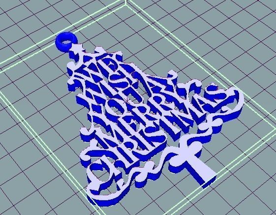 we wish you a merry christmas ornament  3D print model_1