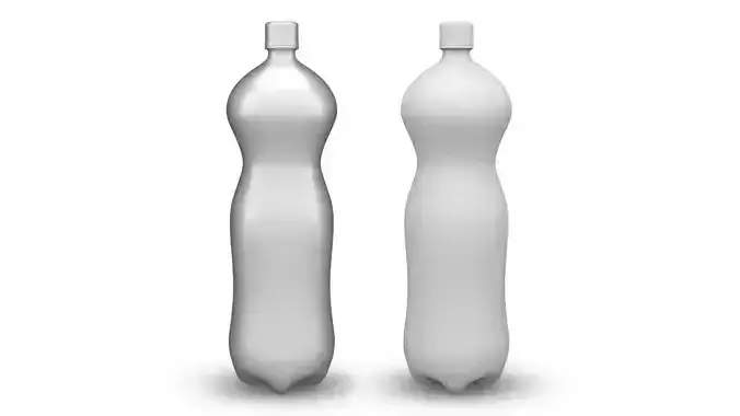 Bottle silver Low-poly 3D model