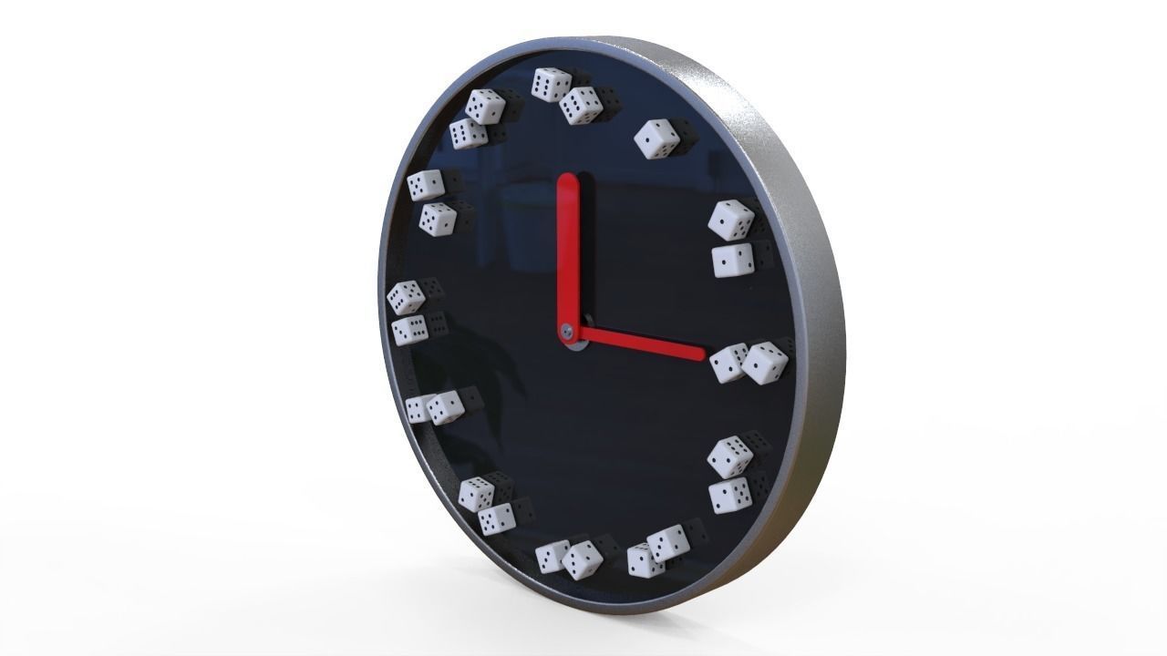 Dice Clock 3D model_2