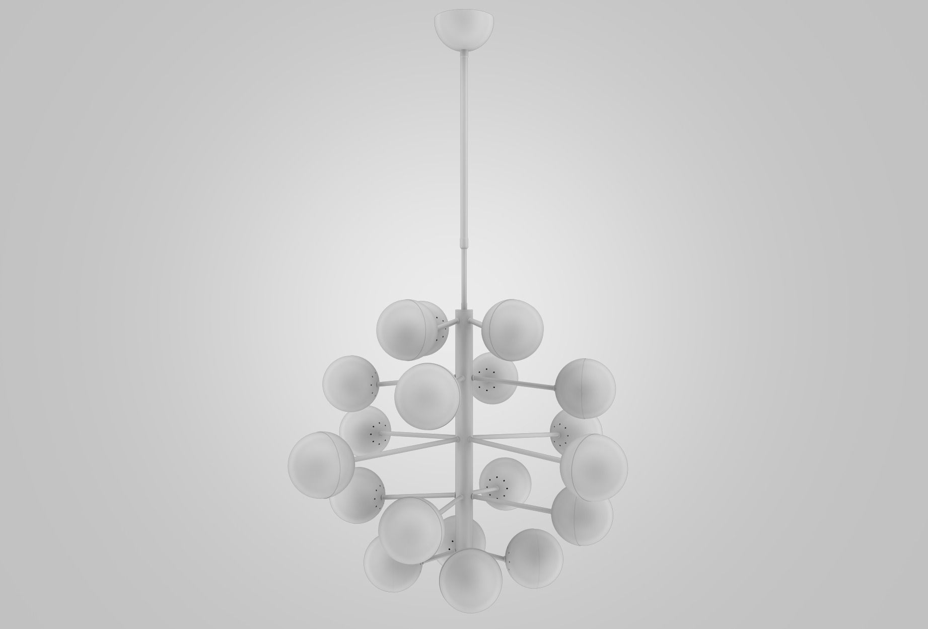 Cluster Chandelier Low-poly 3D model_6
