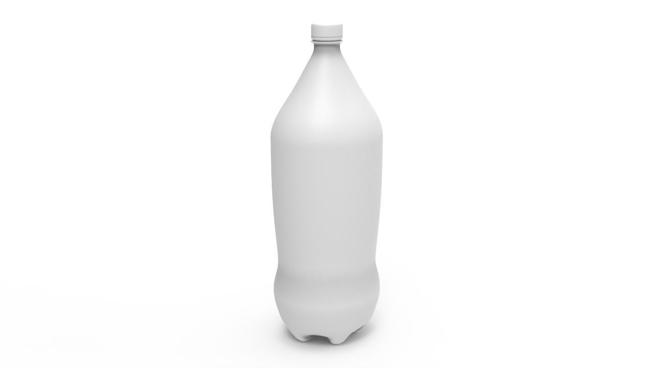 Bottle empty plastic Low-poly 3D model_3