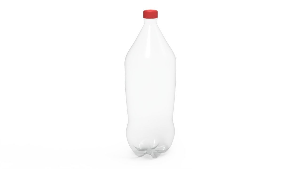 Bottle empty plastic Low-poly 3D model_1