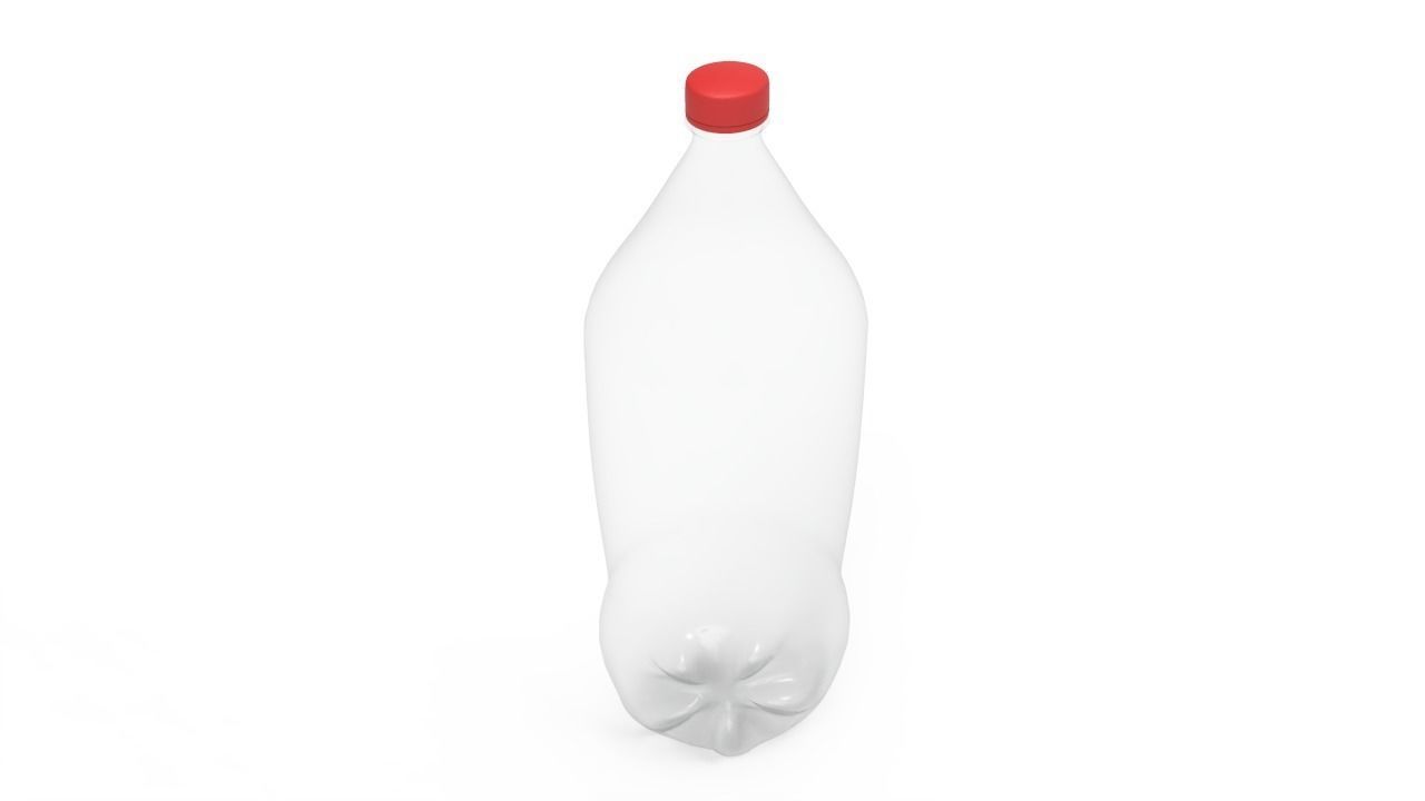 Bottle empty plastic Low-poly 3D model_2