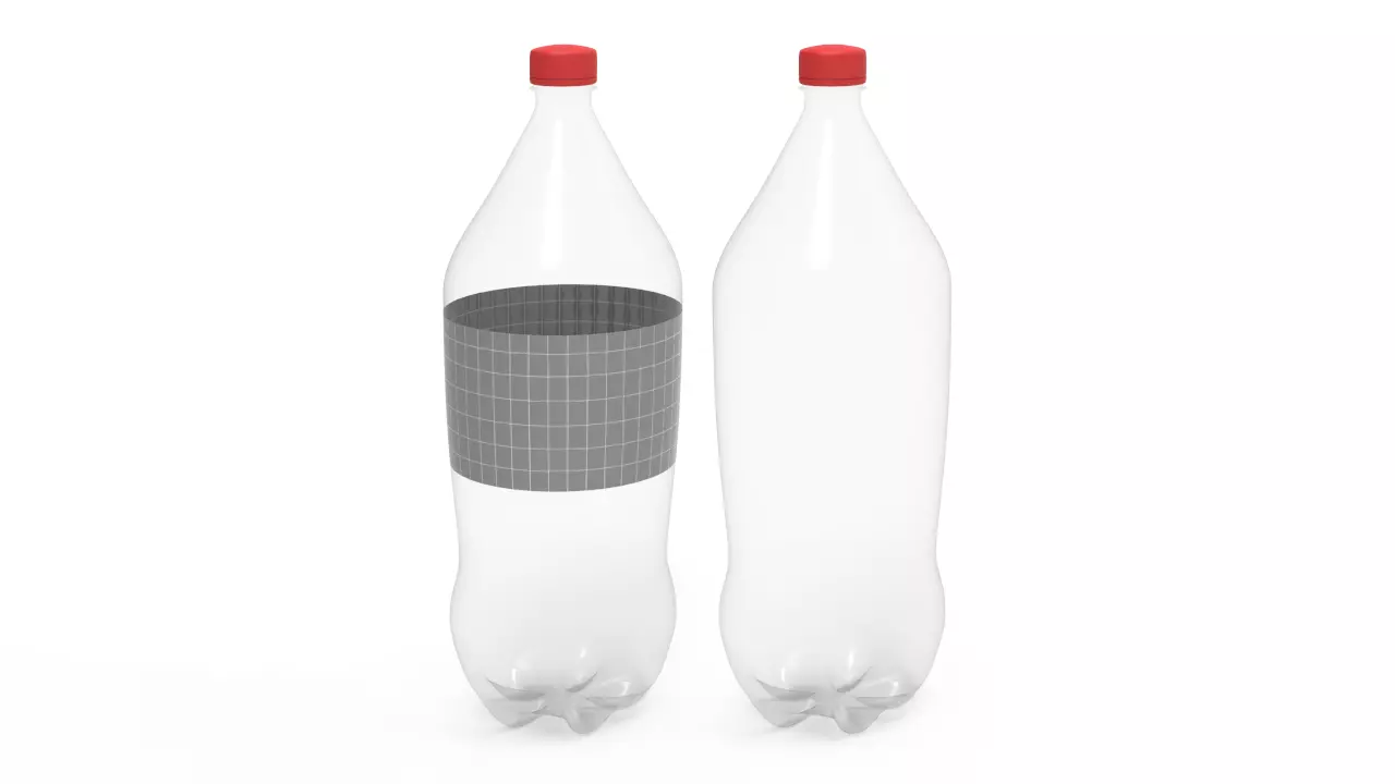 Bottle empty plastic Low-poly 3D model_0