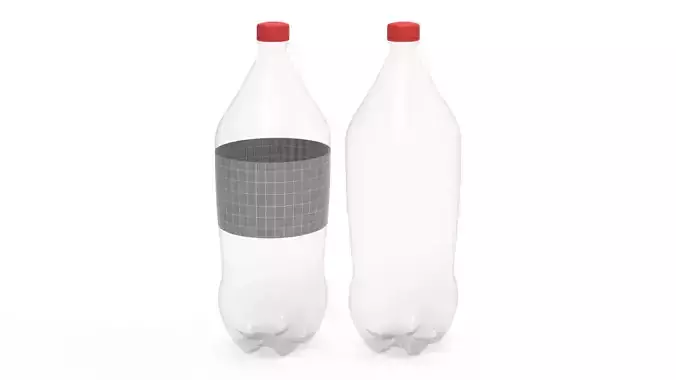 Bottle empty plastic Low-poly 3D model