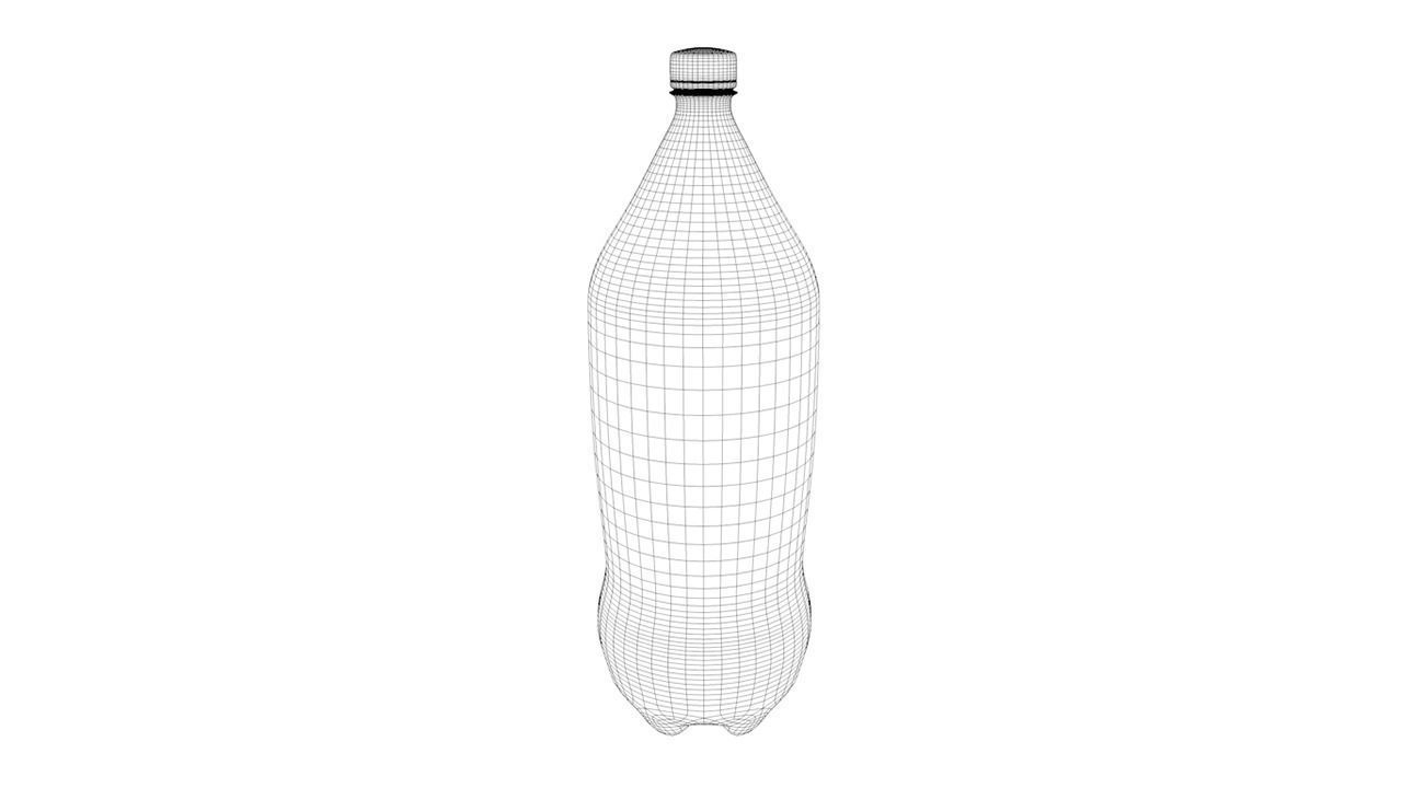 Bottle empty plastic Low-poly 3D model_5