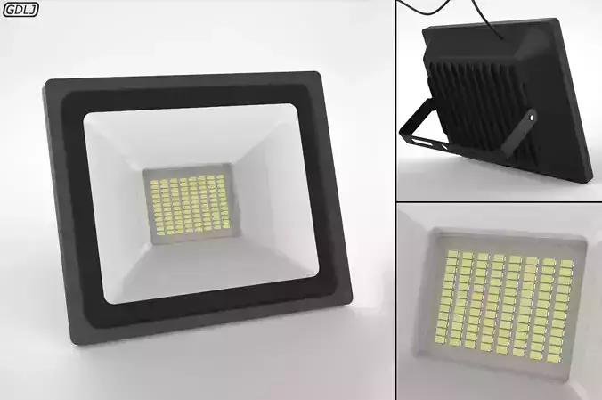 LED FloodLight 3D model LED FloodLight 3D model