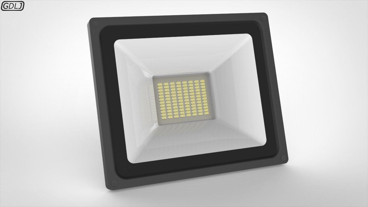 LED FloodLight 3D model_1