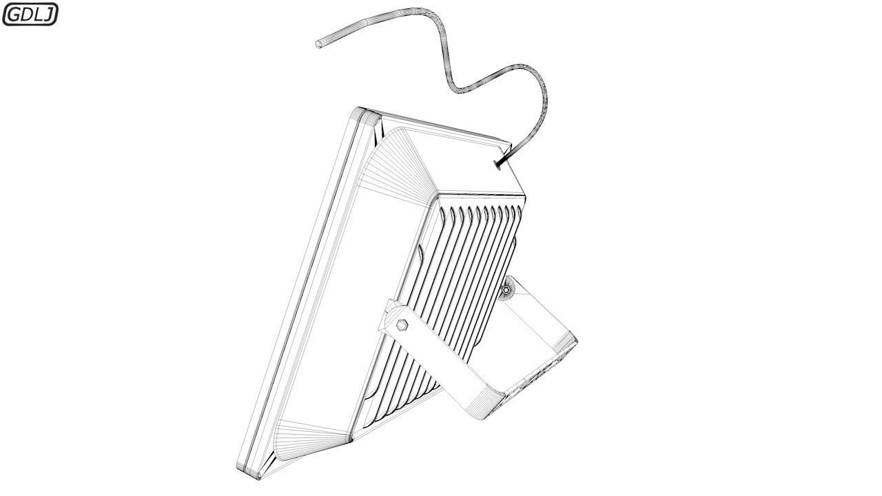 LED FloodLight 3D model_11