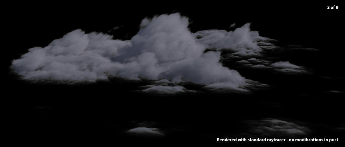Nine high quality Cloud clusters in VDB 3D model_3